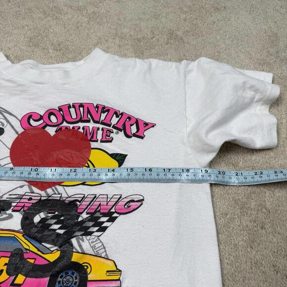 VTG 90s Neil Bonnett NASCAR Racing Tee Size M I Love USA Country Time USA Made - Picture 6 of 7